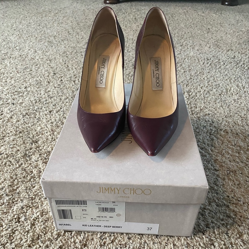 Jimmy Choo 'Abel' Pump- Deep Berry 37